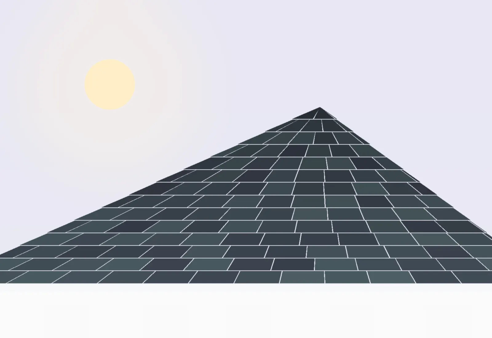 Roofer in a safety harness working across a dark shingle roof