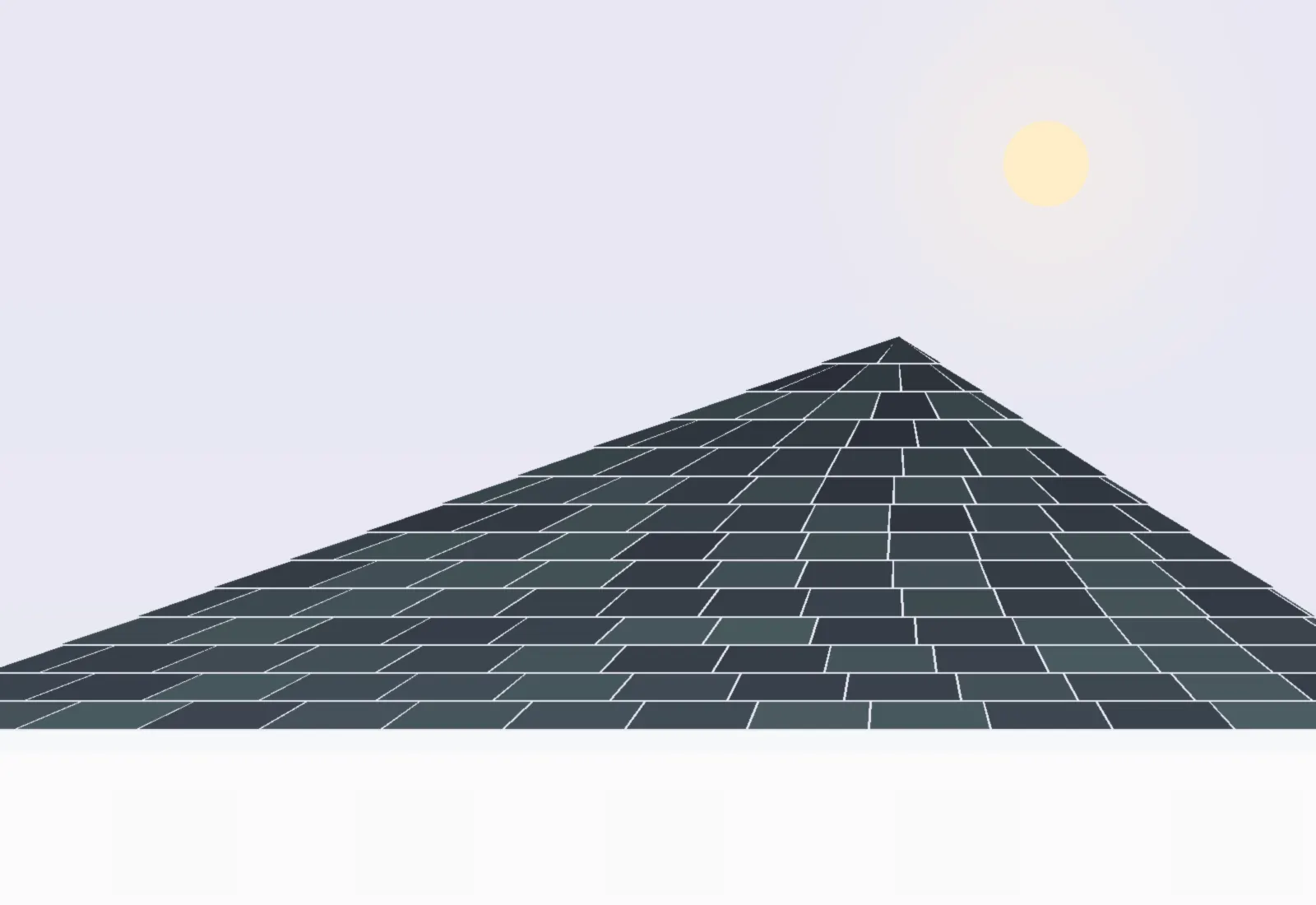 Rows of grey asphalt shingles